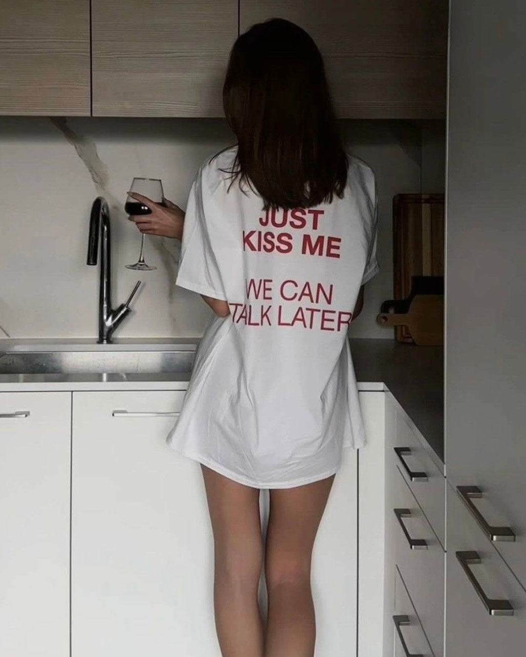 Just Kiss Me Talk Later T-Shirt