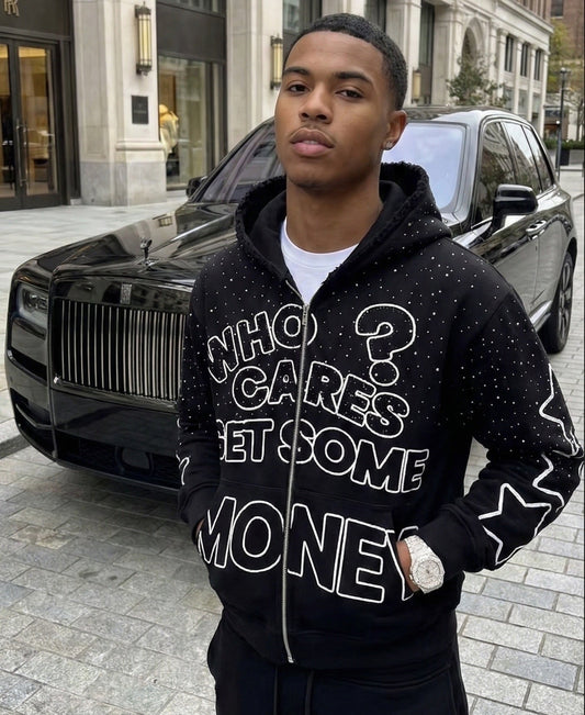 Who Cares Get Some Money Hoodie